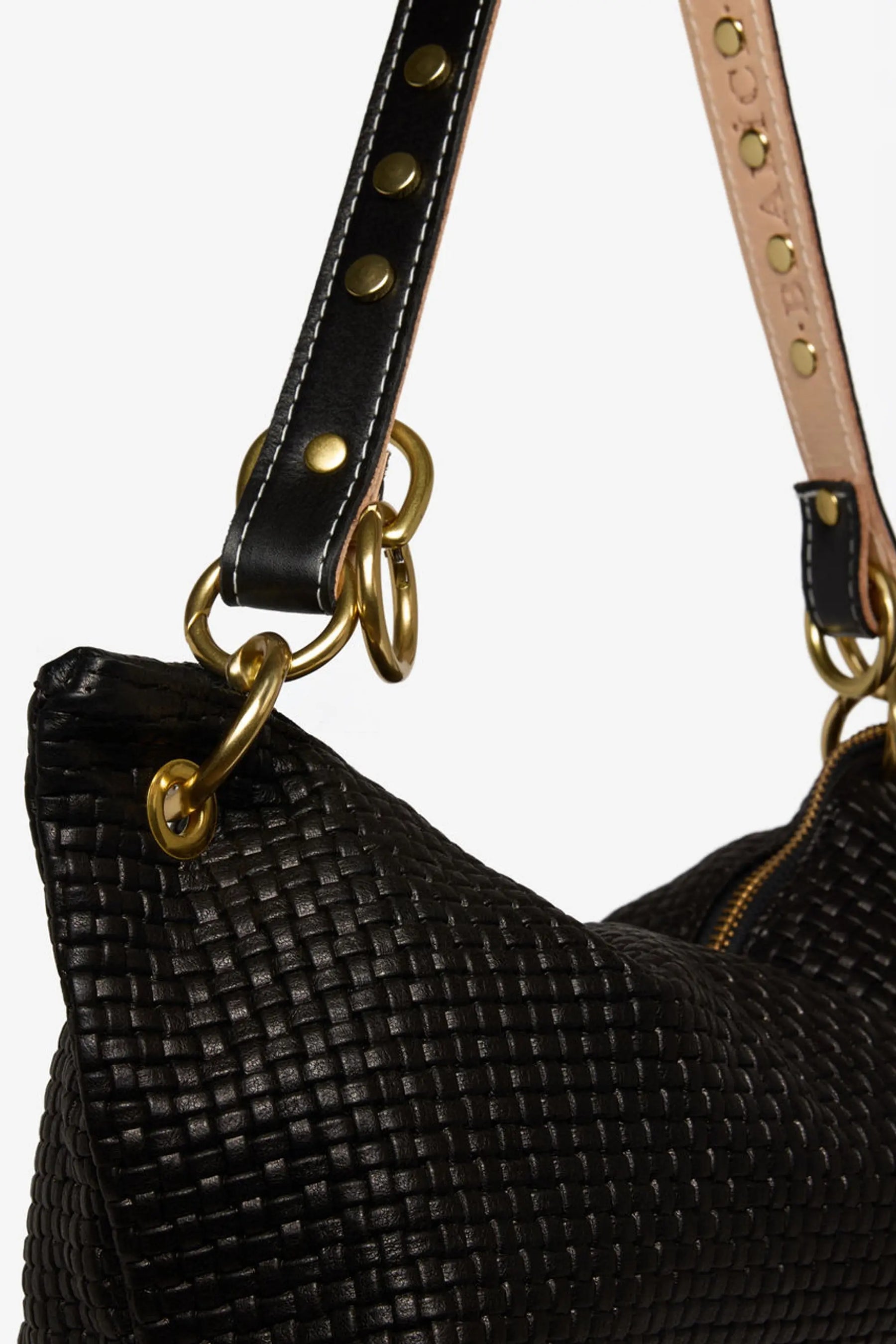 Leather Shoulder Bag in Embossed
