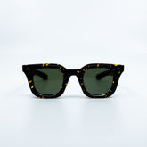 Zid Sunglasses with Tortoise Frame & Green Lens