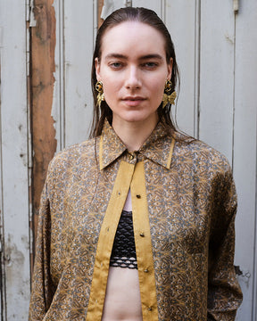 Paisley Motif Long Sleeve Shirt