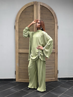 LIYA PLEAT TWO PIECE - OLIVE