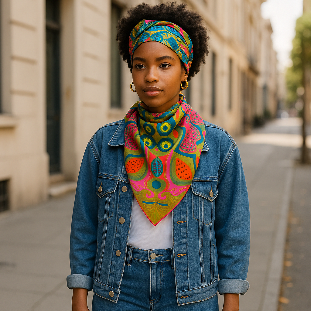 Matriarch Pattern Print Scarf | Pink