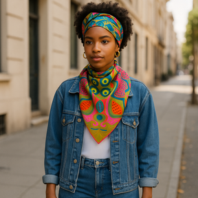 Matriarch Pattern Print Scarf | Pink