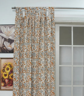 Mrignayani Artisan Block Print Floral Curtains