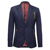 Blue waterproof blazer with padding