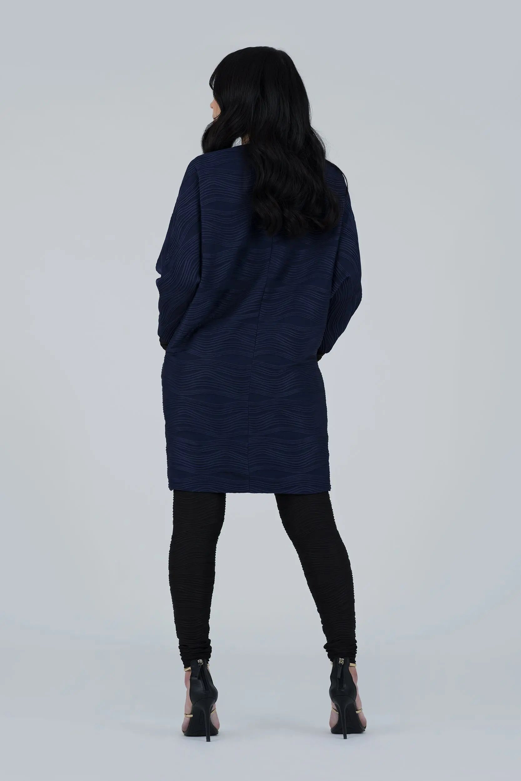 Conwave Knit Big Pocket Kimono Coat