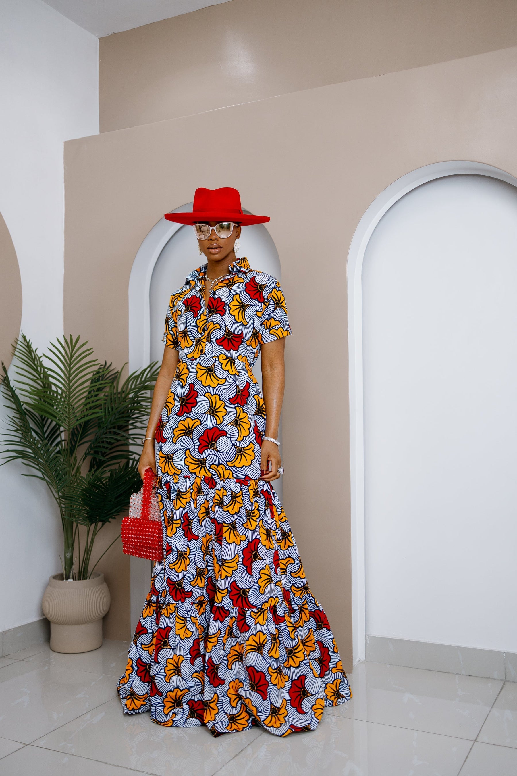 Nwokediuko Kaftan Maxi Dress – Handmade African Ankara Elegance