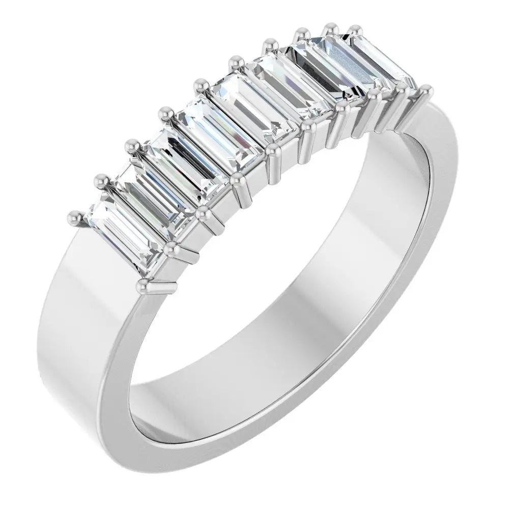 1/2 CT Lab-Grown Baguette Diamond Band in 14K Gold