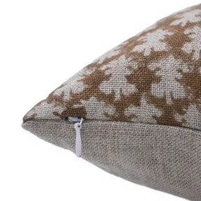 Stylish Handmade Thick Linen Block Print Pillow Cover - Traz