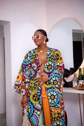 Ugolo African Ankara Print Kimono
