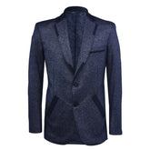 Shiny blazer with matte black details