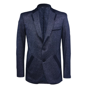 Shiny blazer with matte black details