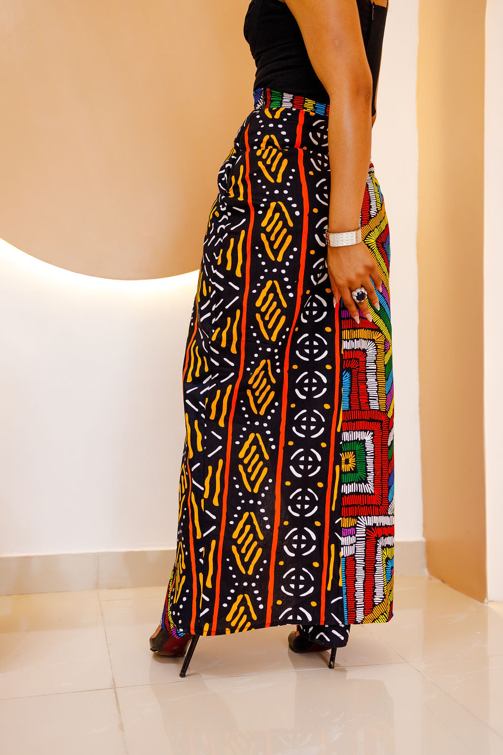 Ube Patchwork Pants Skirt