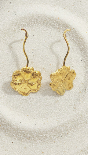 Luxe Gold Flower Earrings