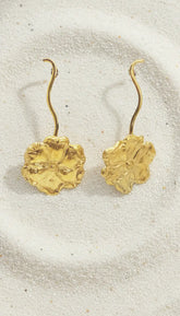 Luxe Gold Flower Earrings