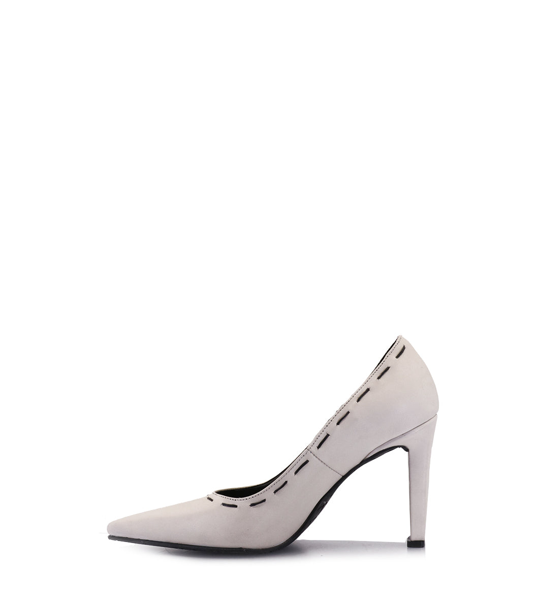 Eco-Friendly Green Pumps with Chic Stitching Fran