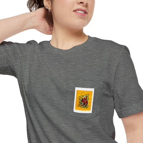 “Little Monster Tee”Colorful Graphic Pocket T-shirt, Casual Tee, Unisex Shirt, Summer Outfit, Gift for Him/Her, Stylish Pocket Tee