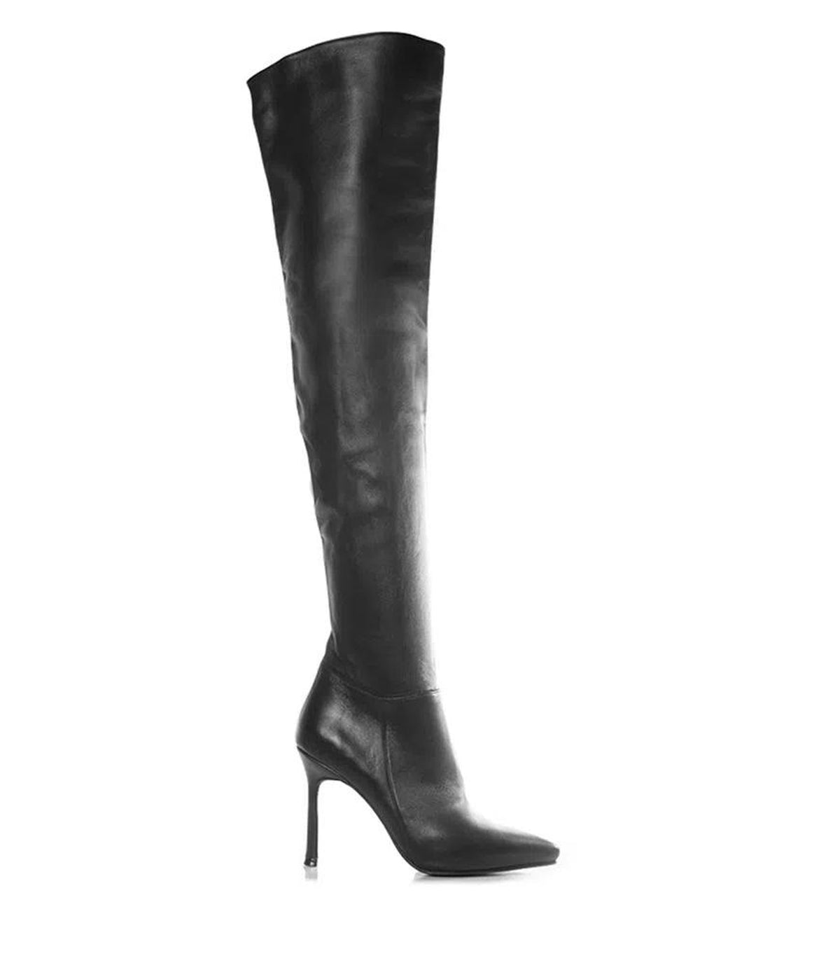 Luxurious Tall Black Leather Boots Elle