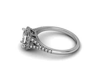Emerald Diamond Love Ring