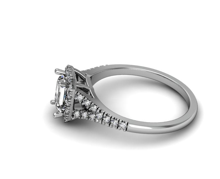 Emerald Diamond Love Ring