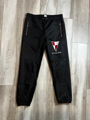 Nylon Red Checkerboard Track Pants