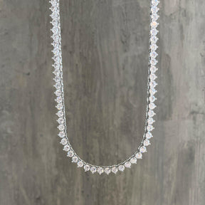 THE “KATE” 3 PRONG 3MM TENNIS NECKLACE