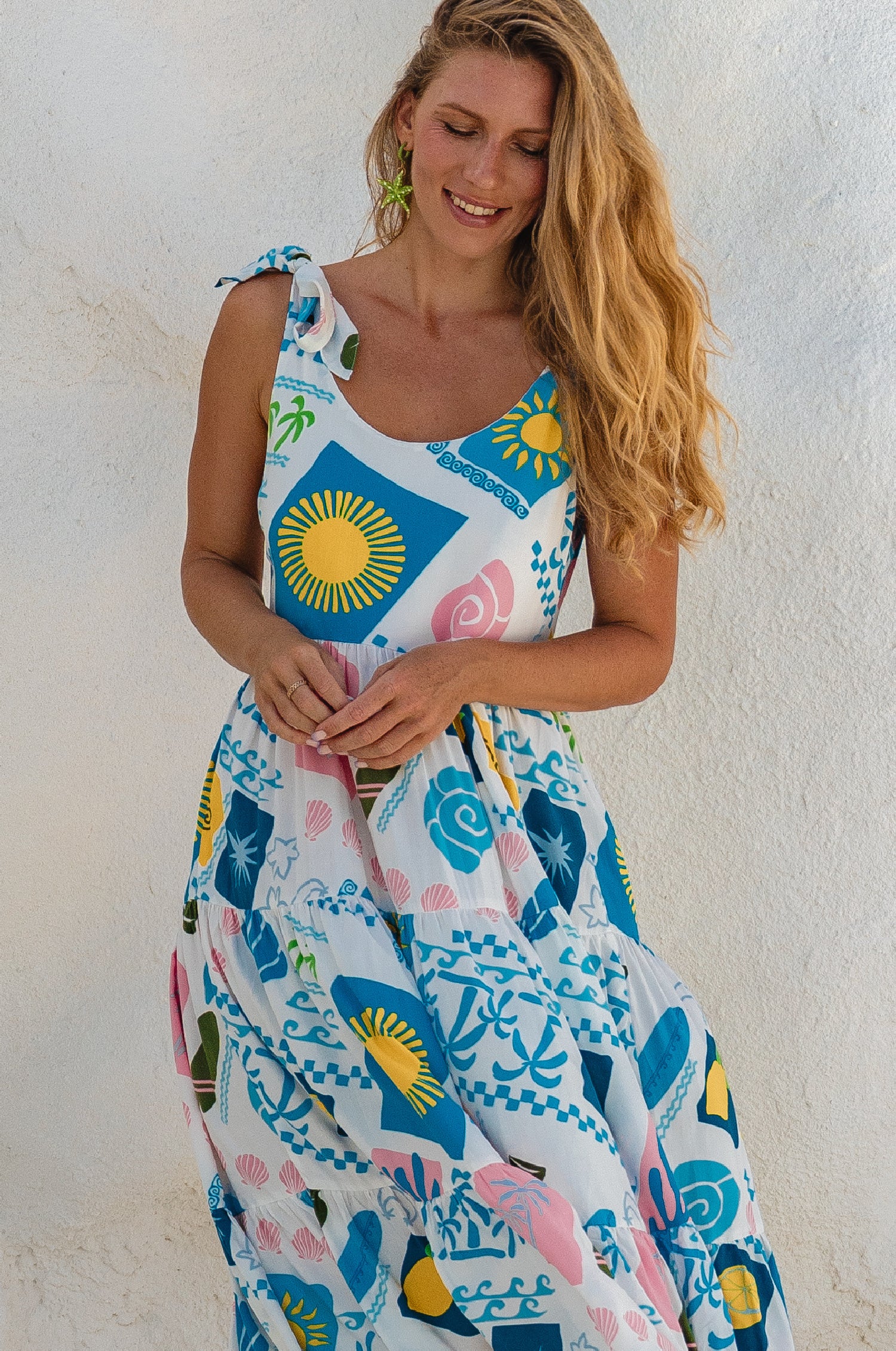 Fiesta Summer Maxi Dress - Santorini