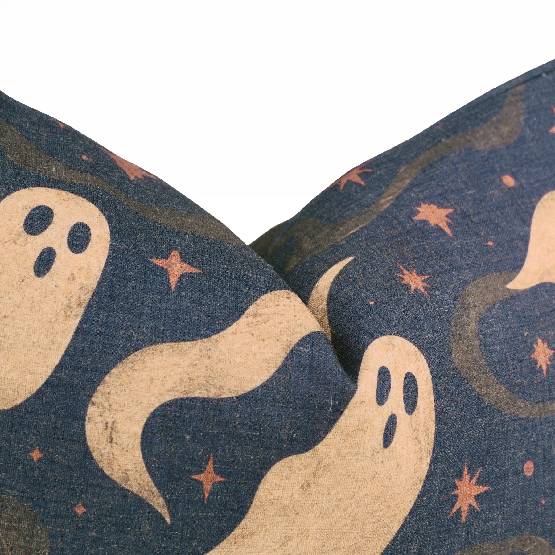 Halloween Spooky Season Linen Lumbar Piping Pillow Cover