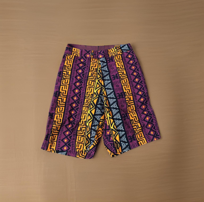 Dark Red and Orange Long Shorts