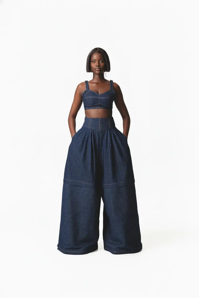 Denim Pinstripe SHANI Pants