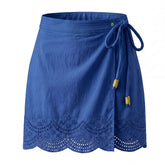 Short Wrap Skirt Cobalt