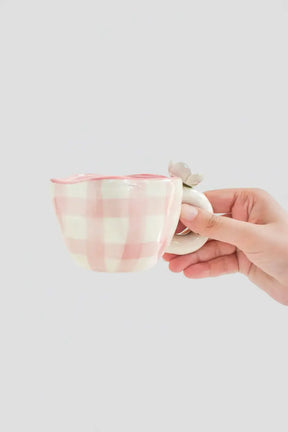 Ceramic Handmade Cup - Daisy Pink, 200ml