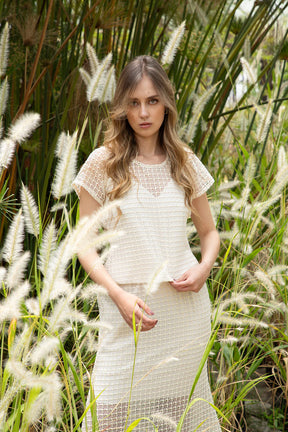 Bone Crochet Two-Piece Set