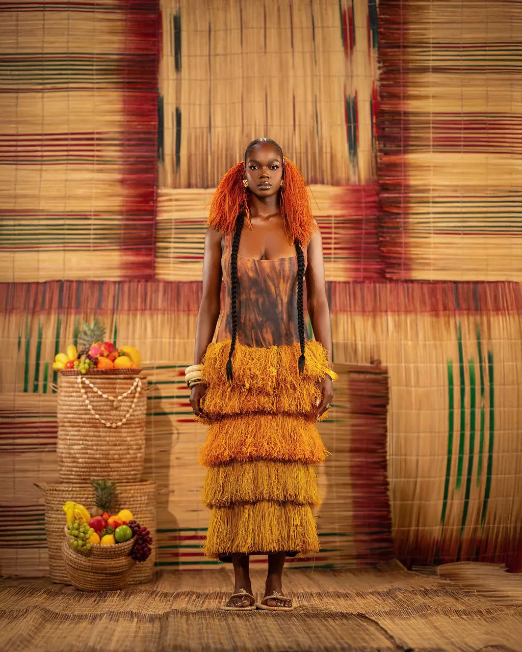 IJÓ ADUN DRESS M / BURNT ORANGE