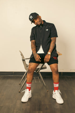 “GAME DAY” FLEECE SHORTS – Black