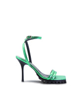 Metallic Green Heels with Eco-Friendly Comfort