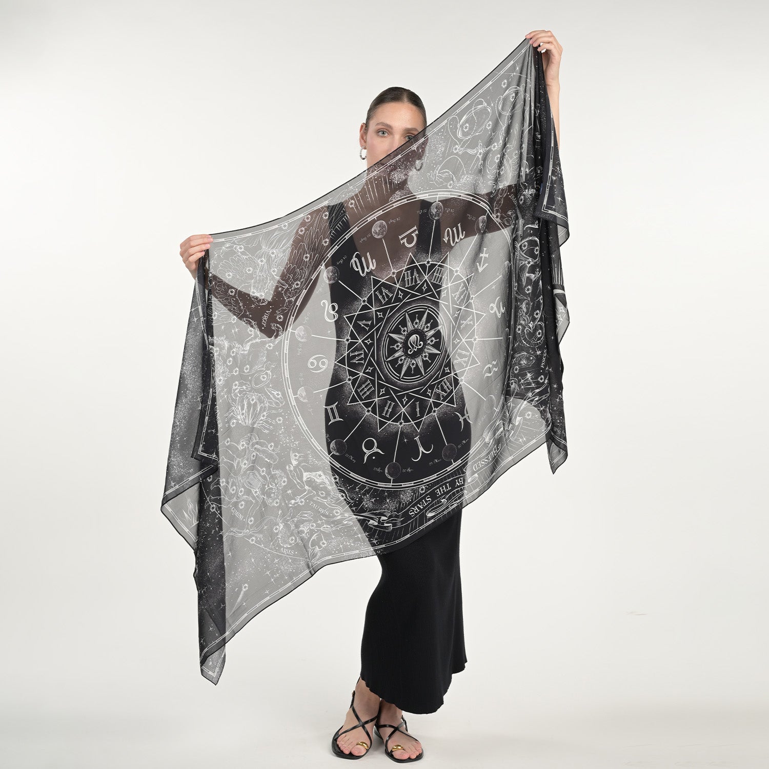 Zodiac Silk Chiffon Scarf