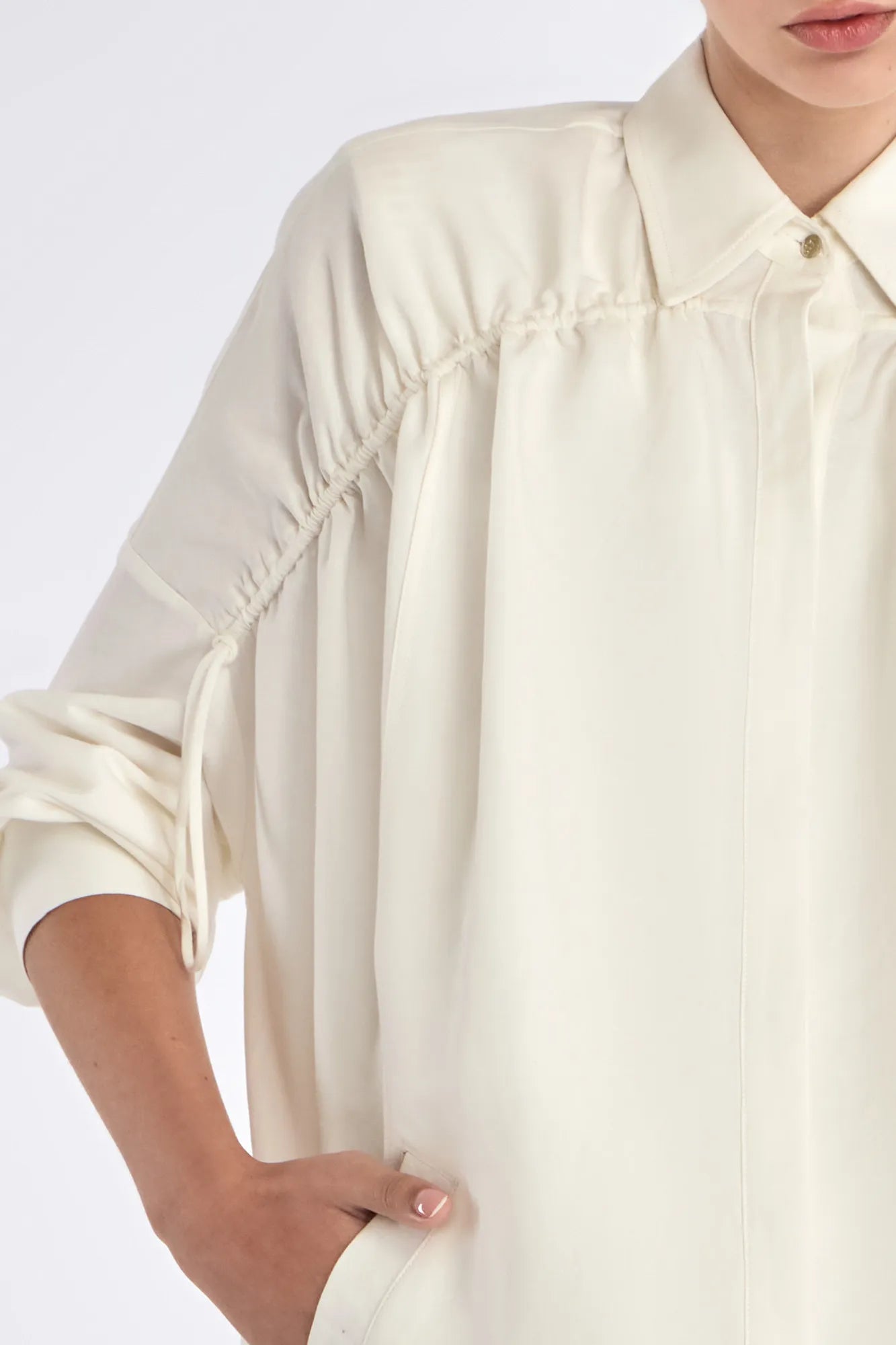 Ailani Linen Blend Jacket | Off White