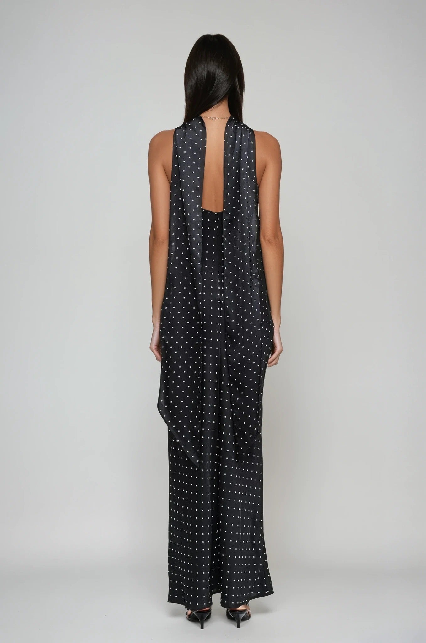 Léonie Halter Polka-Dot Satin Gown