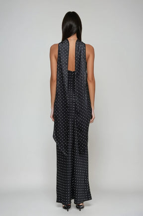 Léonie Halter Polka-Dot Satin Gown