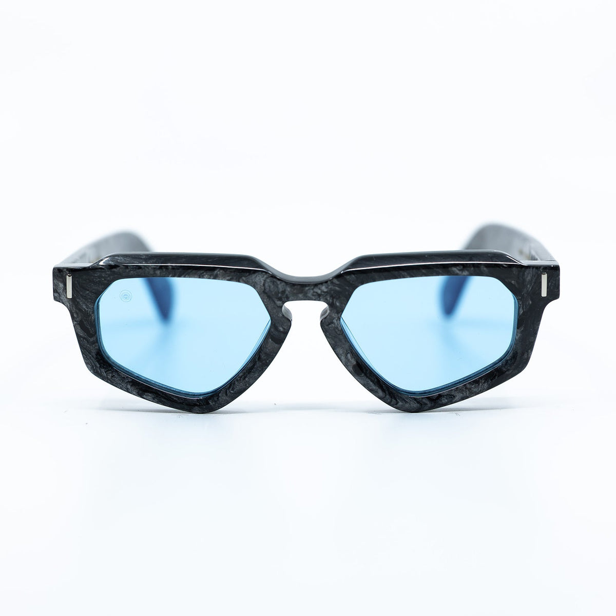 Avitio Sunglasses with Marble Frame & Light Blue Lens