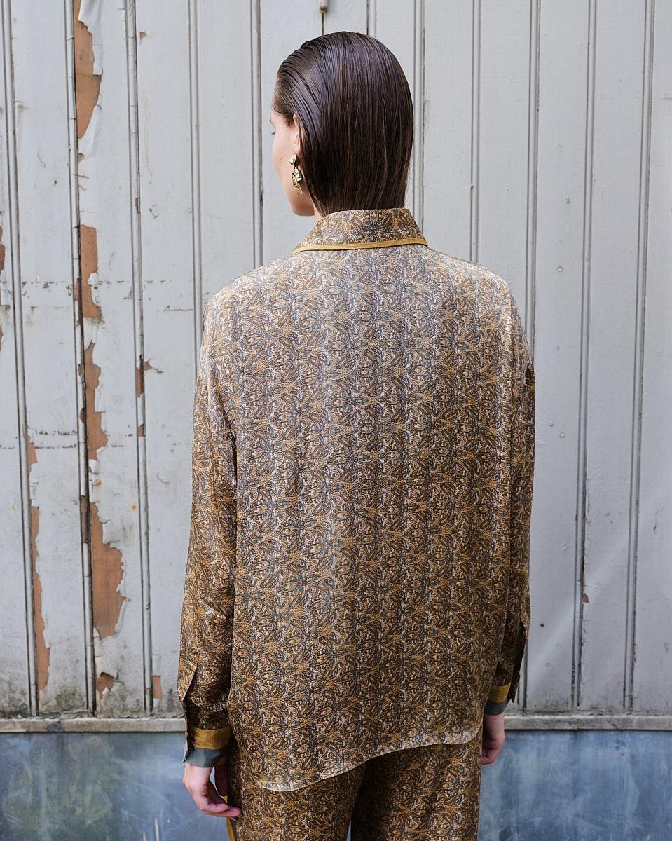 Paisley Motif Long Sleeve Shirt