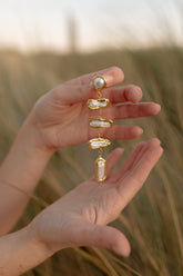 Pearl Bezel Drop Earrings