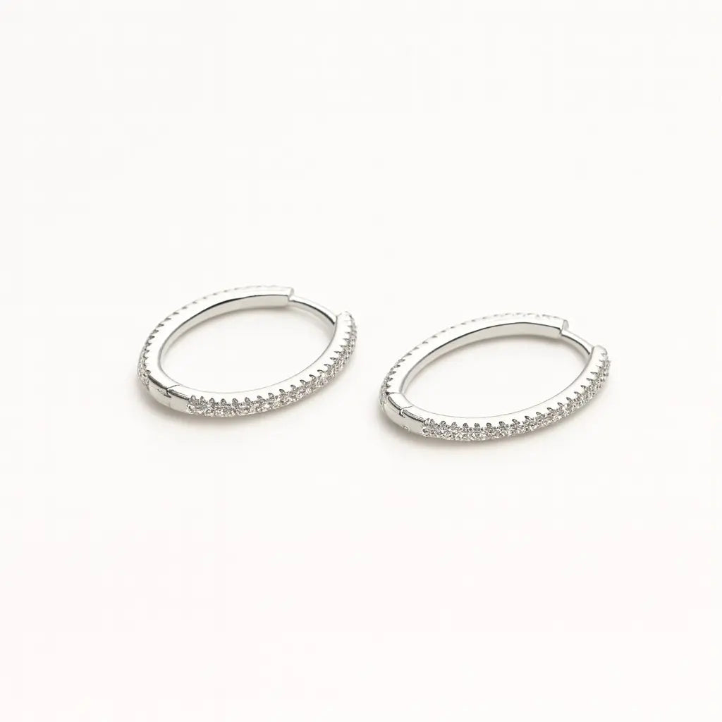 The Verona Pavé Oval Huggies