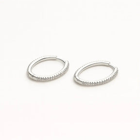 The Verona Pavé Oval Huggies