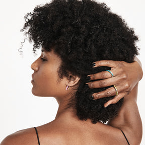 Sahab Color Mini Hoops - Silver