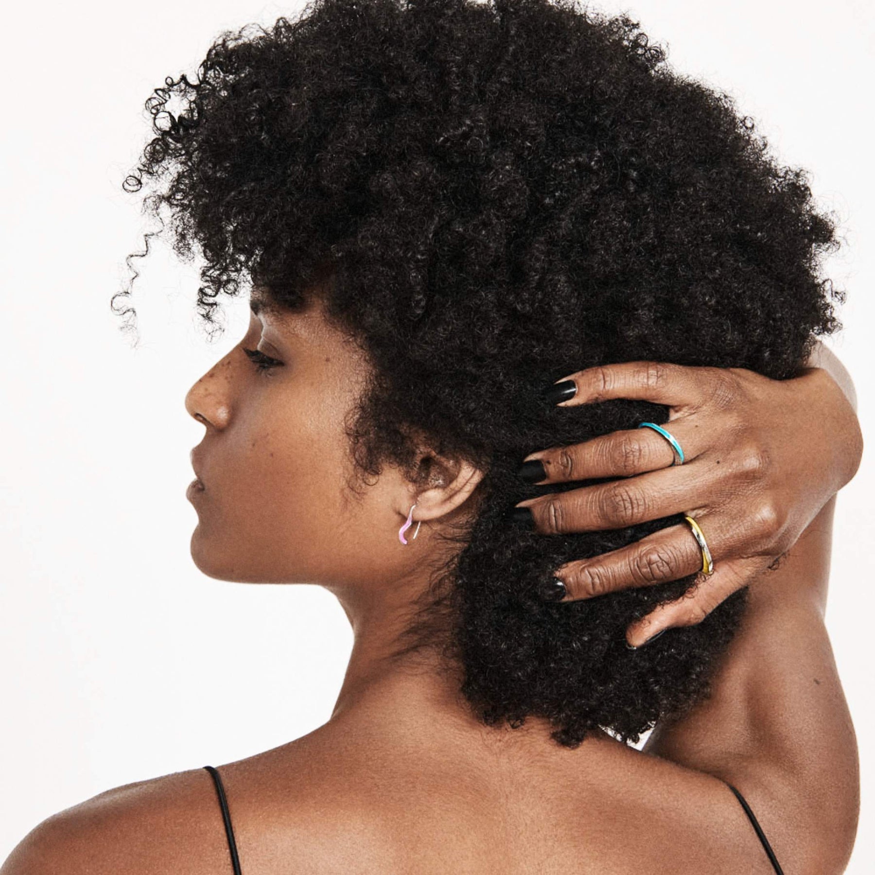 Sahab Color Mini Hoops - Silver