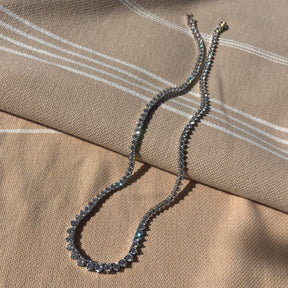 THE “LIZ” 3 PRONG GRADUATED TENNIS NECKLACE