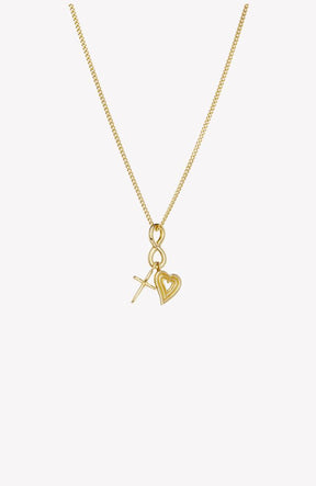 Faith, Hope, & Love Charm Pendant Necklace