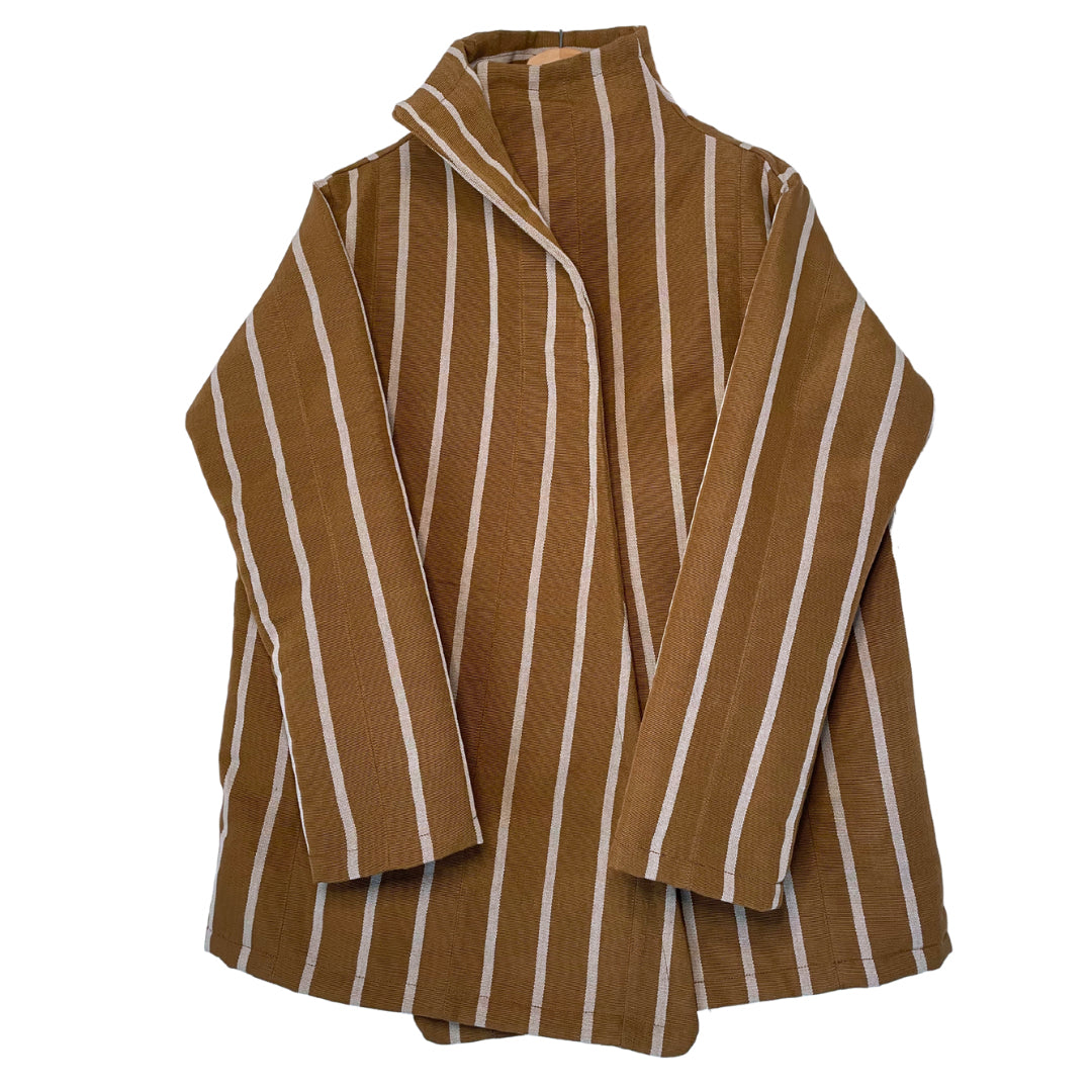 Adunni Tan Striped Statement Jacket
