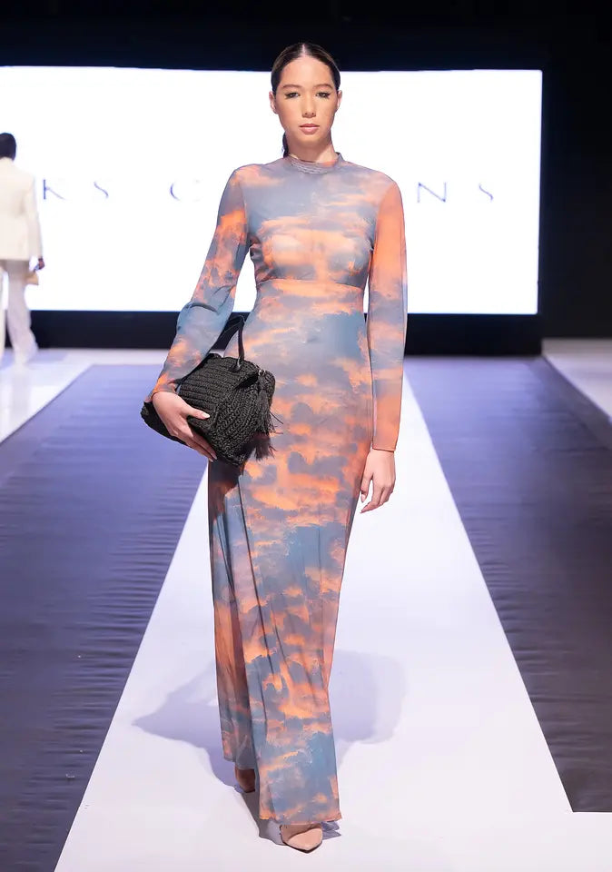 Sunset Mesh Gown - Chuks Collins - Amber Dancing Collection